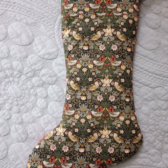 Liberty of London Art Fabric Christmas Stocking Strawberry Thief - Picture 10 of 11